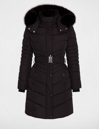 doudoune longue a capuche noir femme Doudoune longue à capuche noir femme