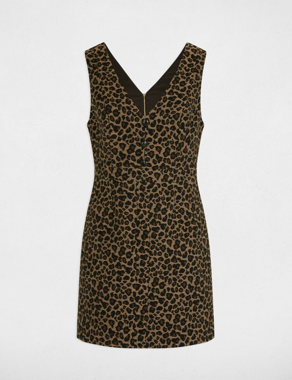 Kurzes, trapezförmiges Kleid mit Print mehrfarbig damen