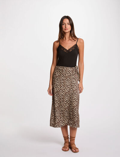 Bedruckter Midirock mehrfarbig damen