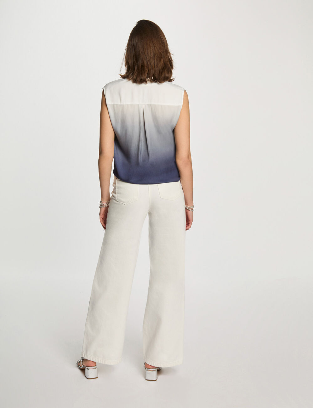Chemise sans manches multicolore femme