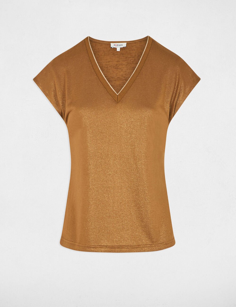 T-shirt manches courtes camel femme