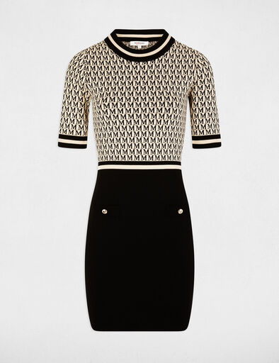Eng anliegendes Kurzes Strickkleid sandfarben damen