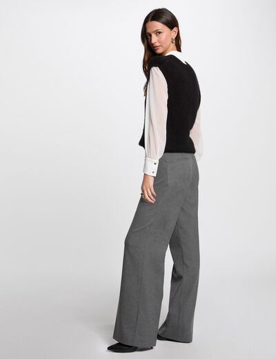 Ärmelloser Pullover schwarz damen
