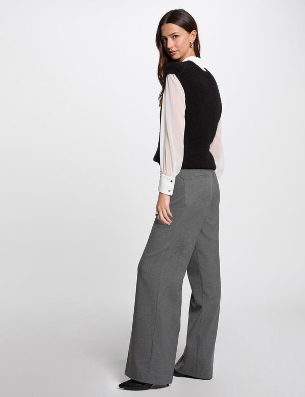 Ärmelloser Pullover schwarz damen
