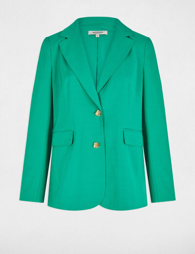 Blazer fluide vert émeraude femme