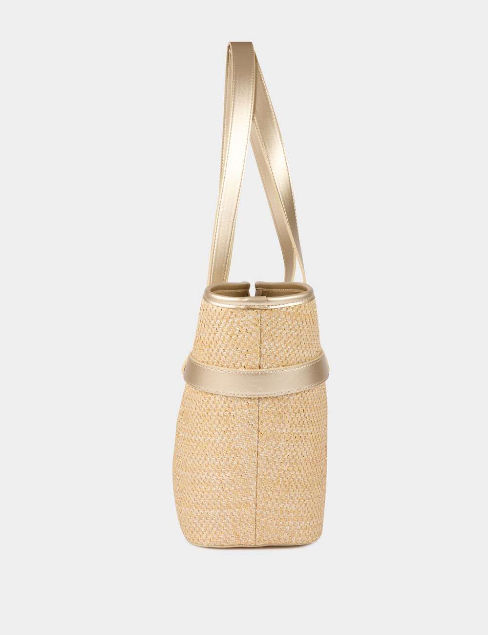 Geflochtene Tragetasche beige damen