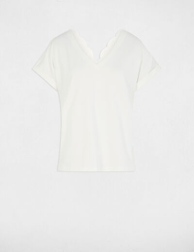 T-shirt manches courtes blanc femme