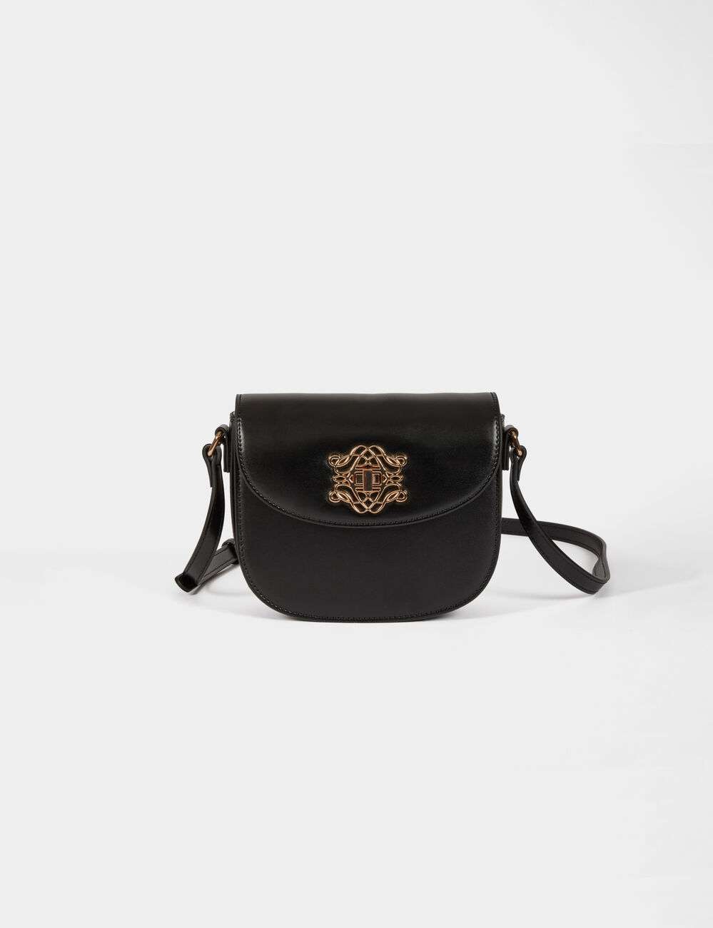 Sac bandouli&egrave;re similicuir noir femme