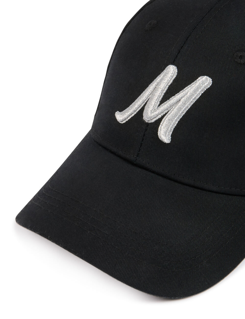 Kappe mit M-Stickerei schwarz damen