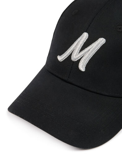 kappe mit m stickerei schwarz damen Kappe mit M-Stickerei schwarz damen