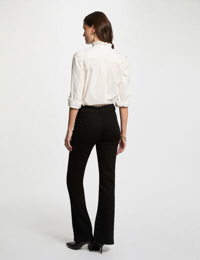 Bootcut-Jeans mit Schlitzen schwarz damen