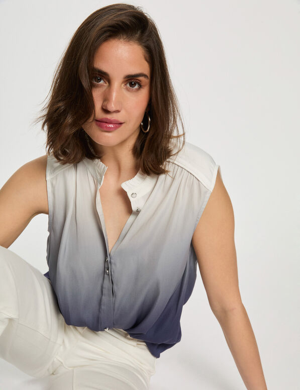 chemise sans manches multicolore femme Chemise sans manches multicolore femme