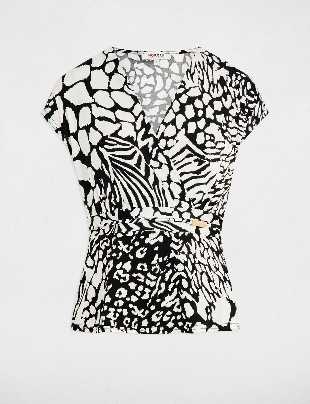 T-shirt manches courtes blanc femme