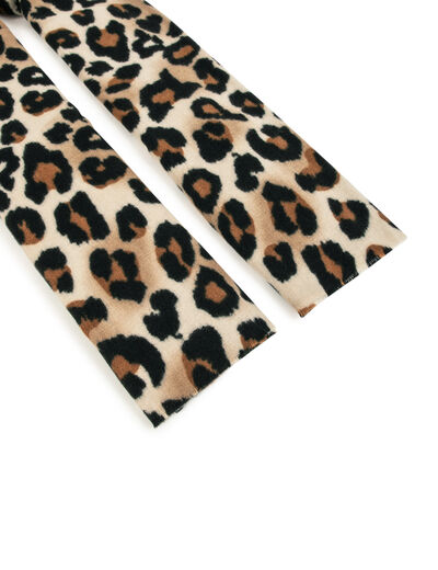 Schal mit Leopardenmuster sandfarben damen