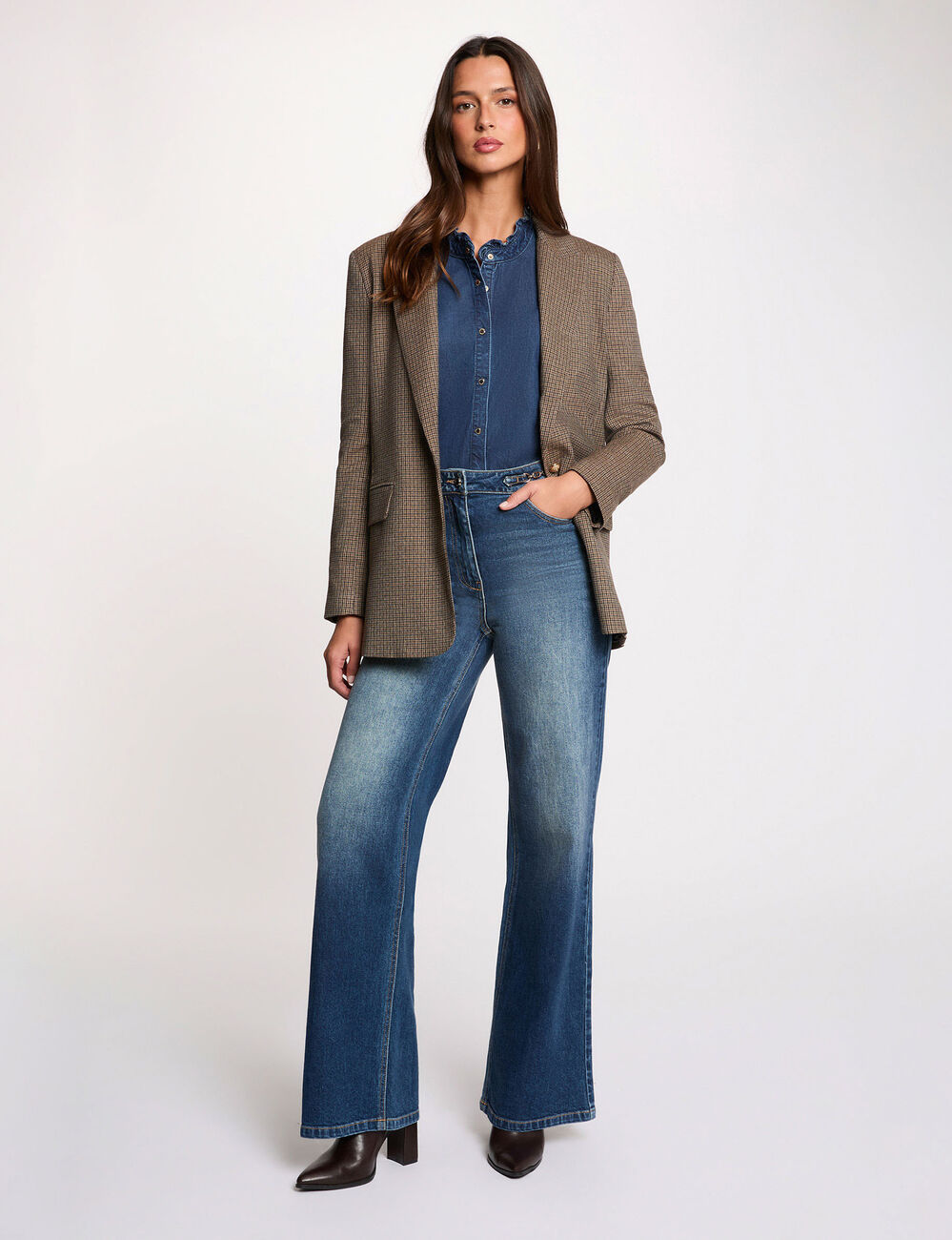 Gerade geschnittener Blazer mehrfarbig damen