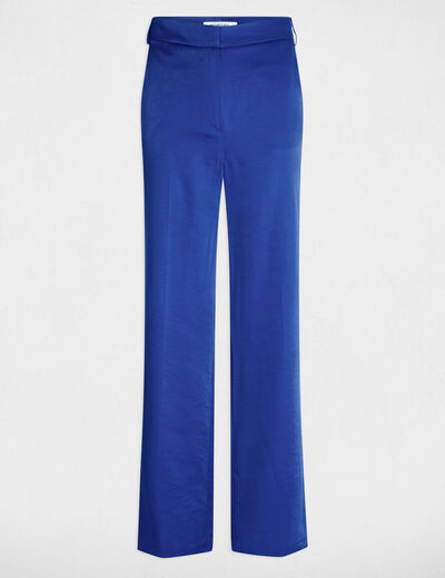 Fließende gerade Hose elektrisch blau damen