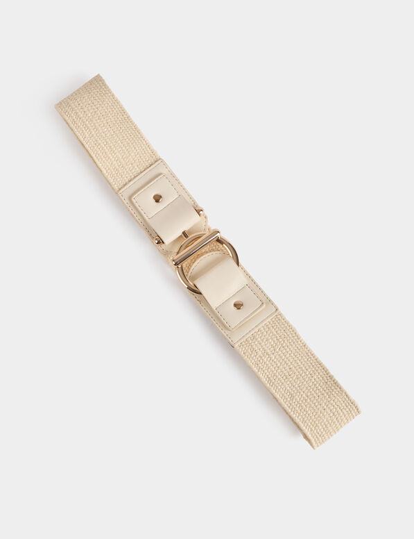 Geflochtener elastischer Gürtel sandfarben damen