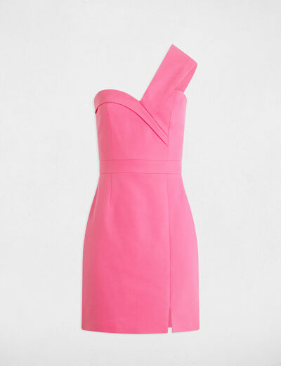 Kurzes, tailliertes Kleid rosa damen