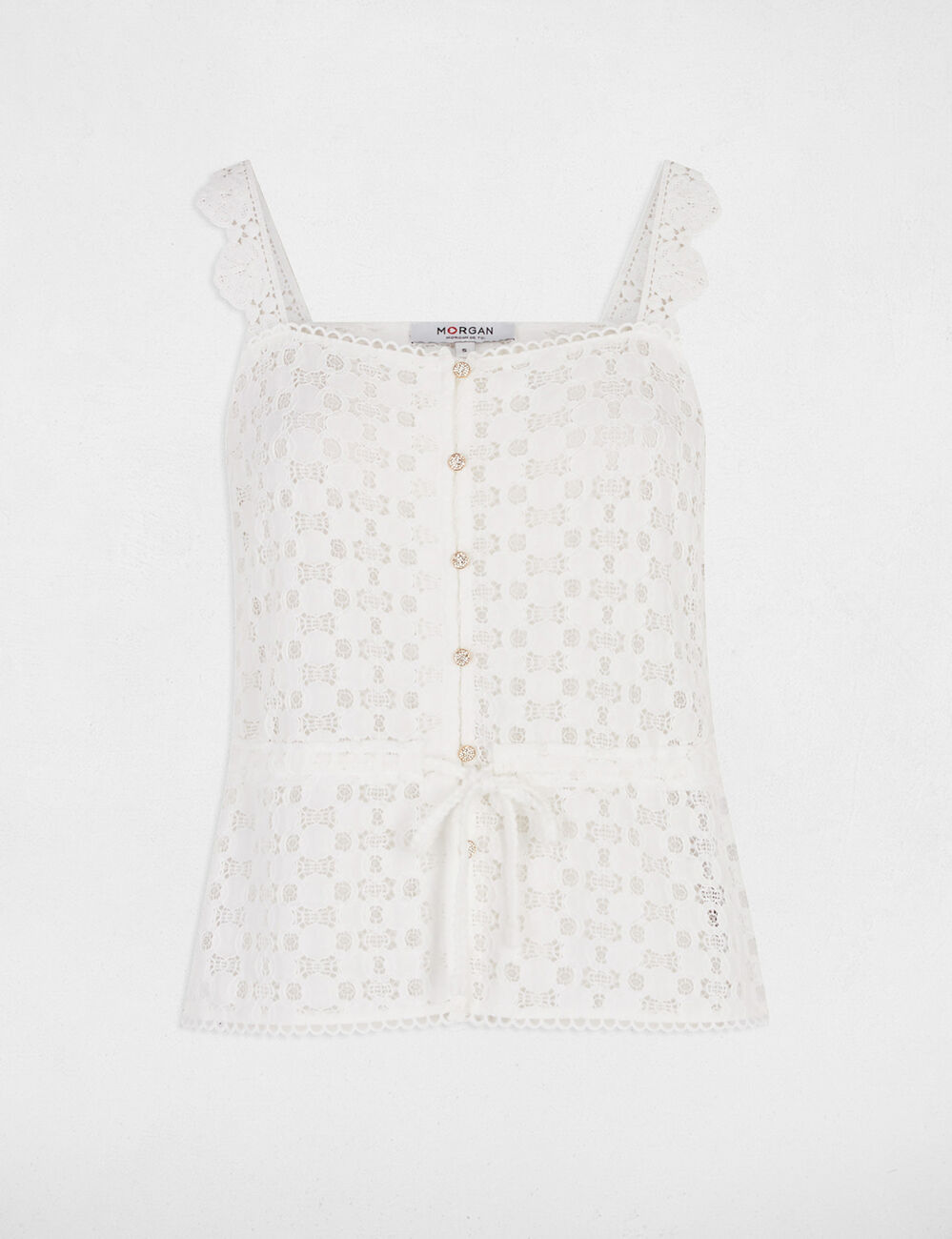 Ärmelloses Top weiss damen