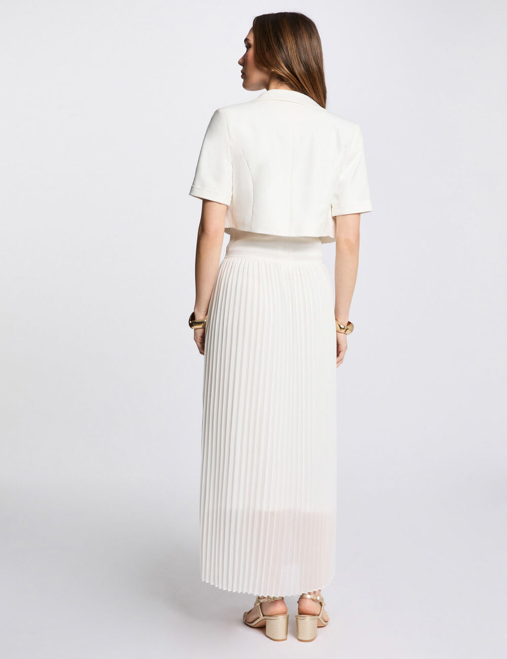 Bolero mit kurzen Ärmeln weiss damen