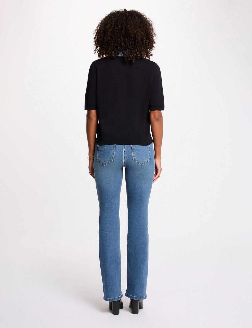 Pullover mit Reverskragen marineblau damen