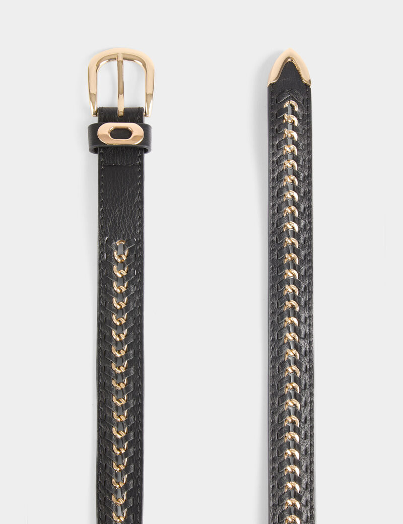 gurtel mit kettendetails schwarz damen Gürtel mit Kettendetails schwarz damen