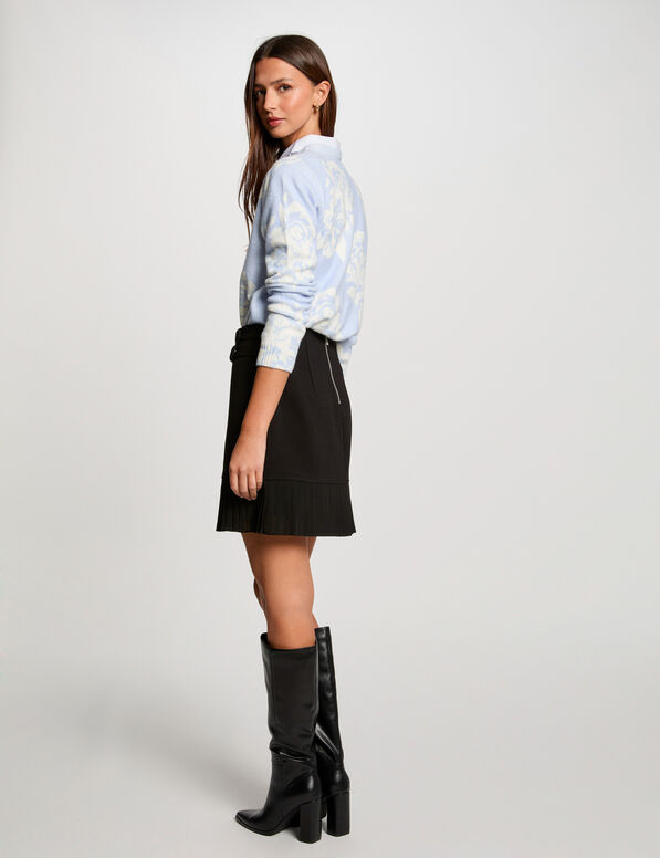 rundhalspullover mit print himmelblau damen Rundhalspullover mit Print himmelblau damen