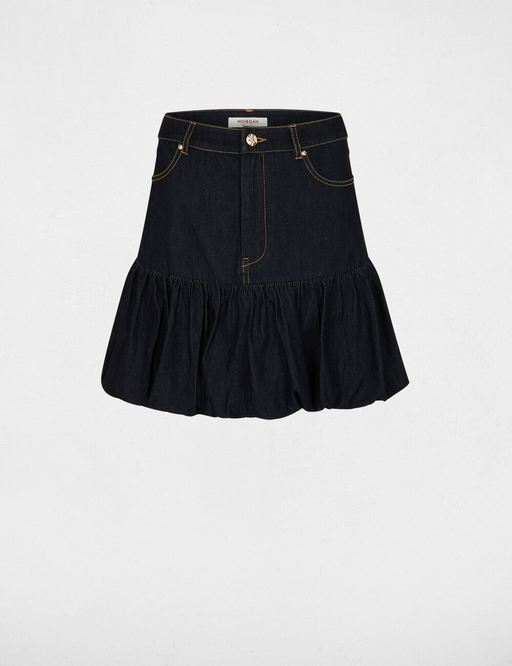 Ballonrock aus Jeans blau damen