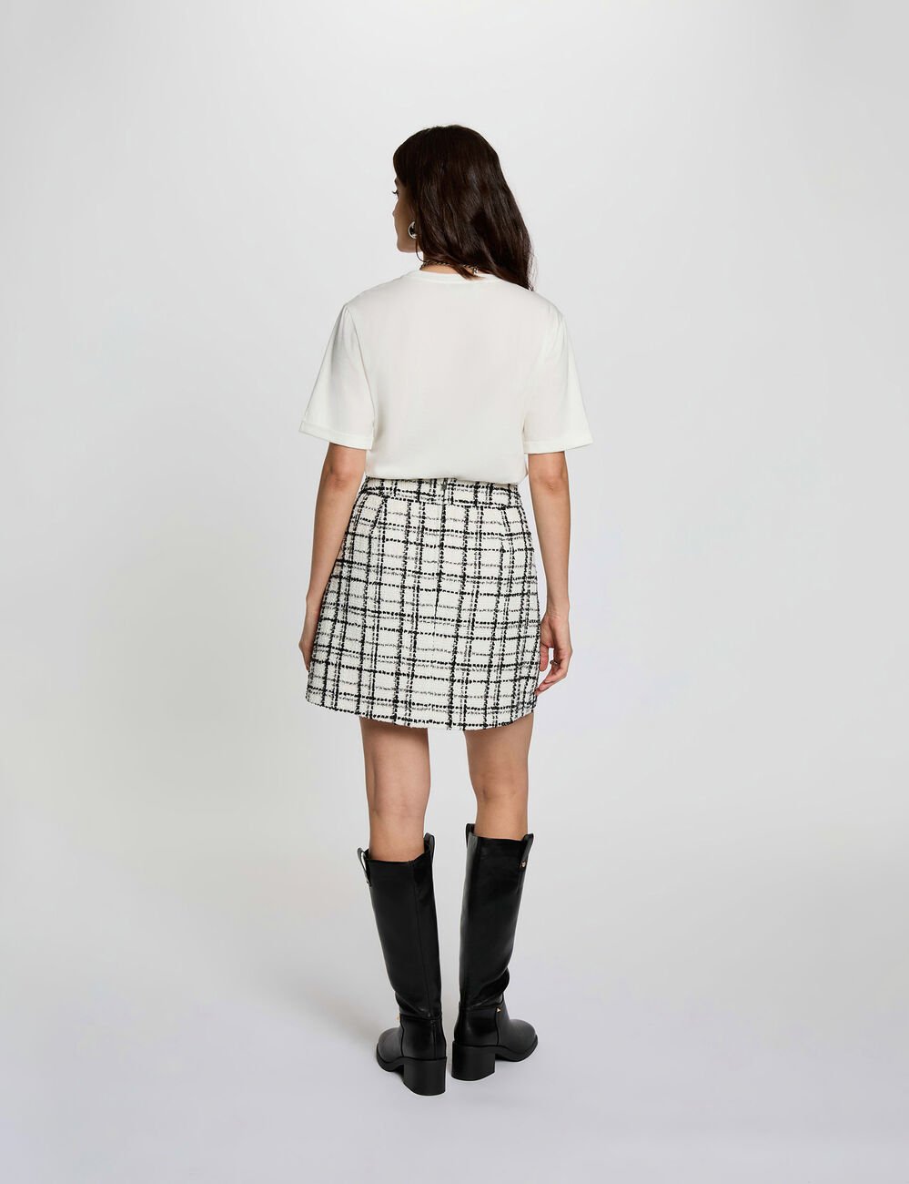 Kurzer ausgestellter Rock mehrfarbig damen