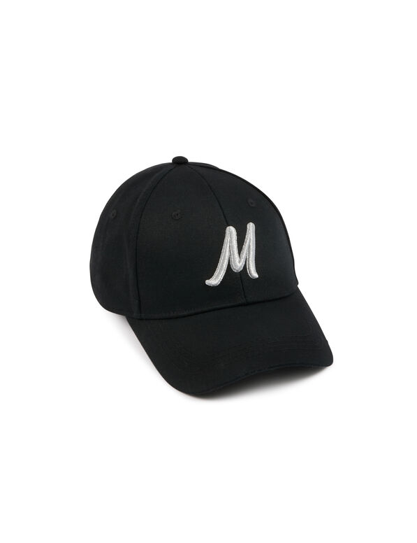 kappe mit m stickerei schwarz damen Kappe mit M-Stickerei schwarz damen
