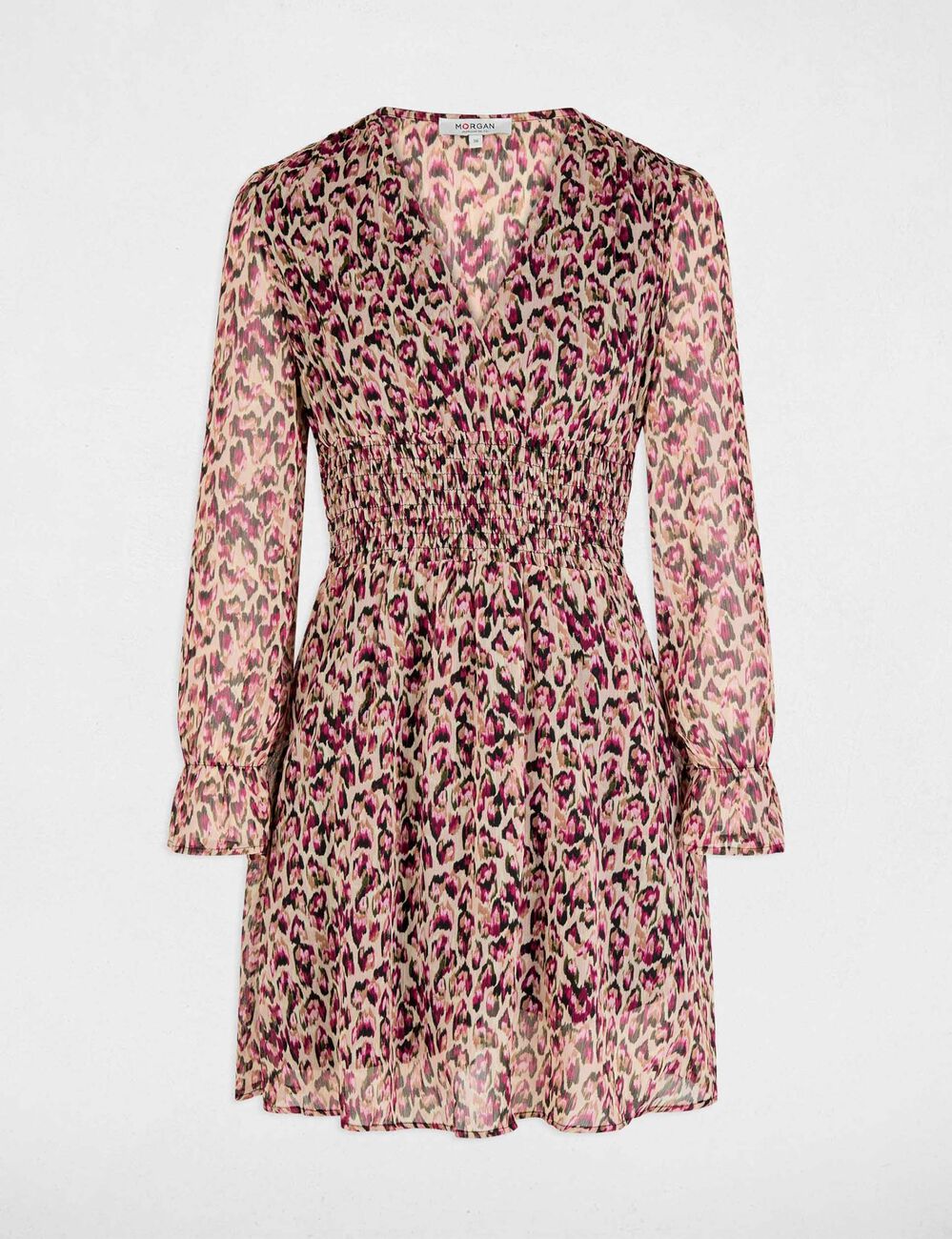 Robe courte ajust&eacute;e multicolore femme