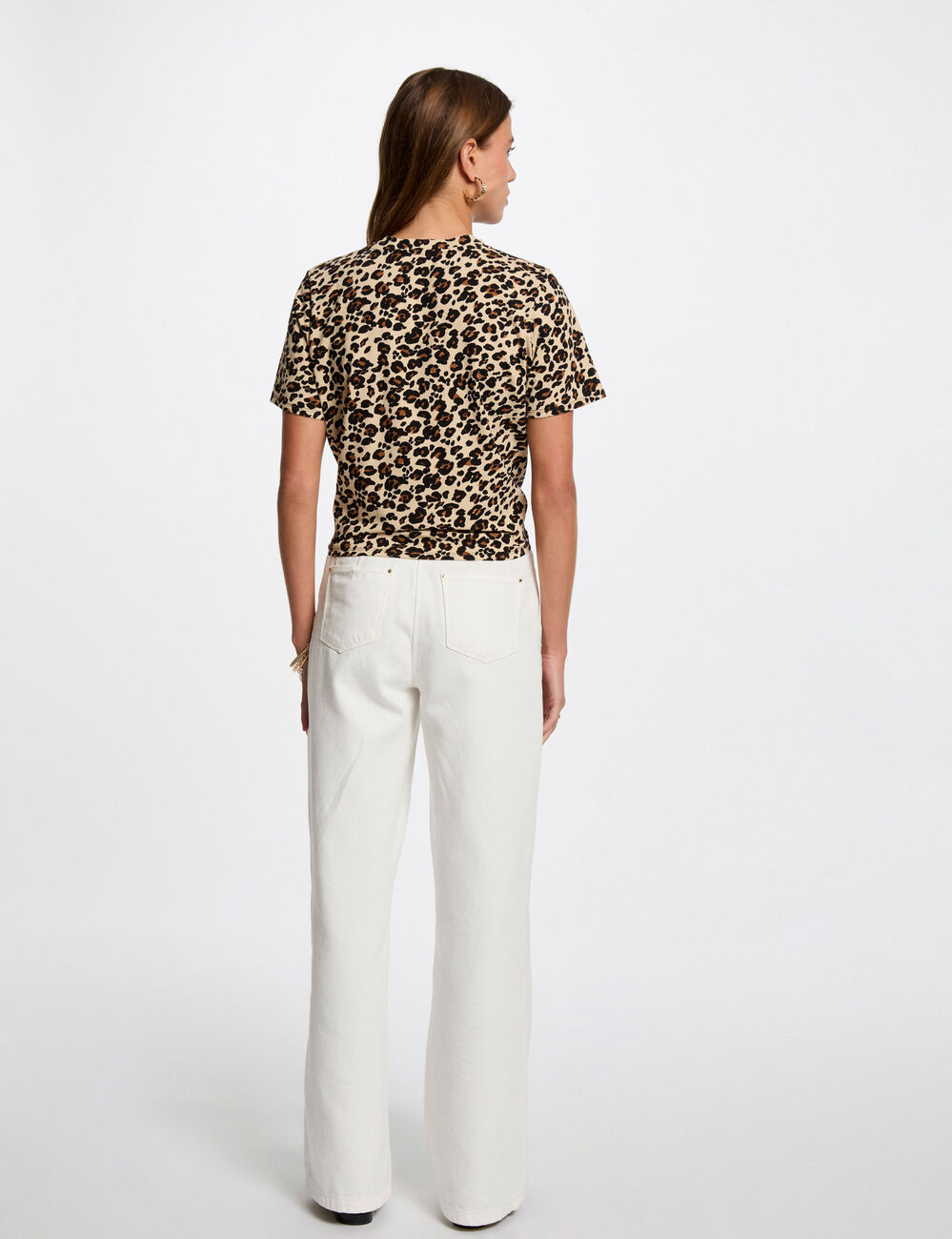 T-shirt manches courtes multicolore femme