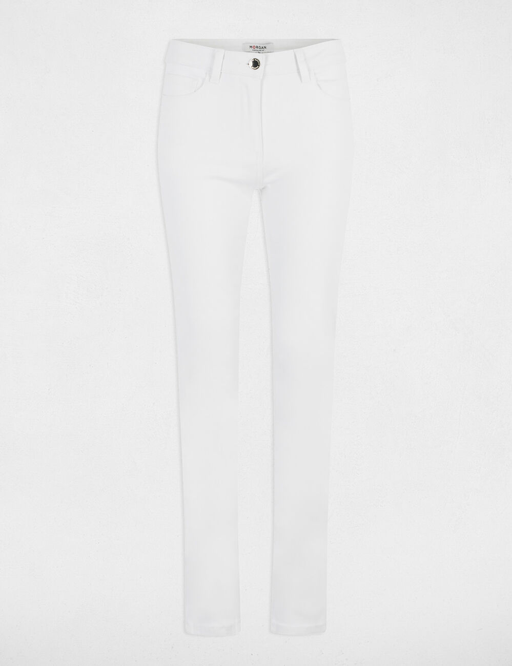 Pantalon droit blanc femme