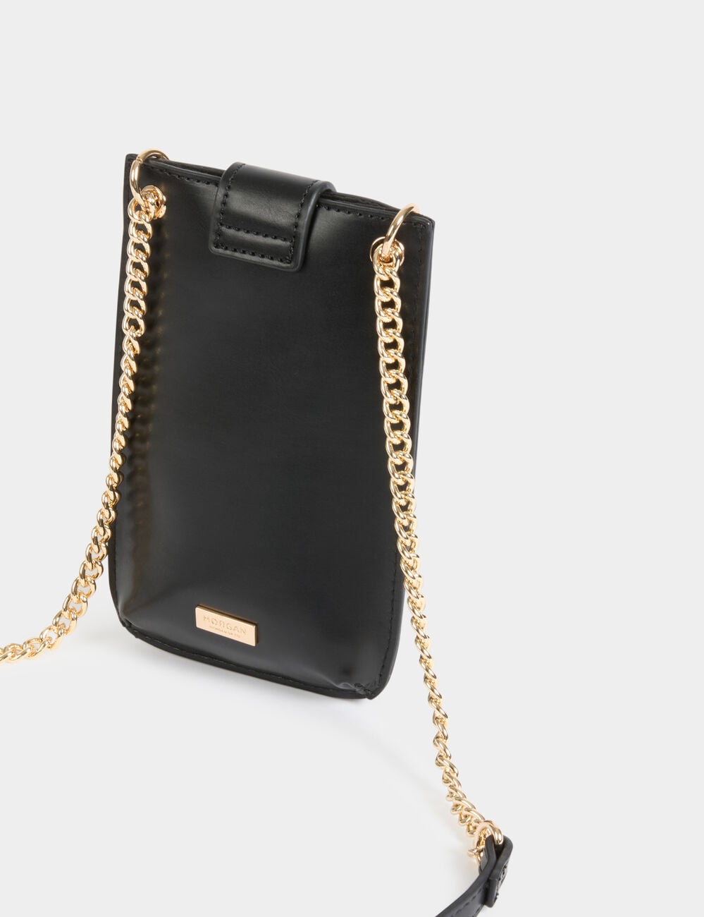 Clutch mit Nieten-Details schwarz damen