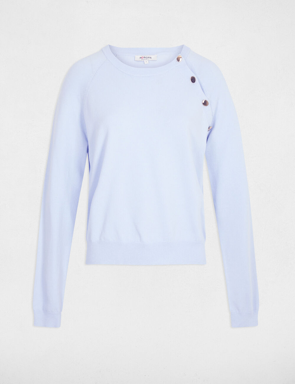 Figurbetonter Feinstrickpulli himmelblau damen