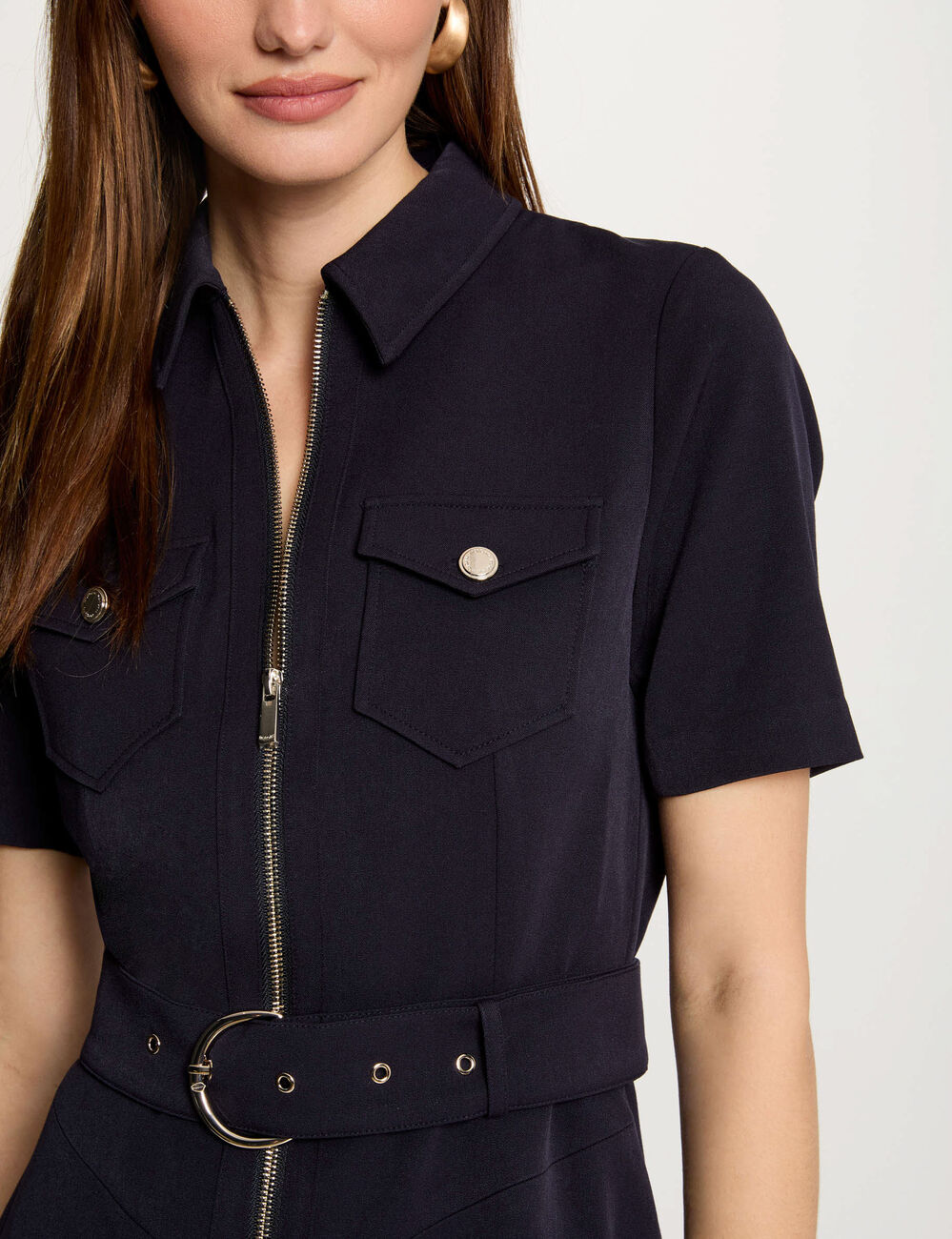 Kurzes, eng anliegendes Kleid marineblau damen