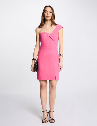 Robe courte ajustée rose femme