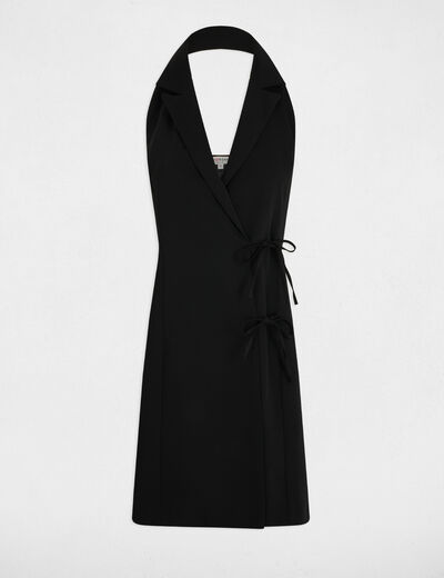 Kurzes Wickelkleid schwarz damen