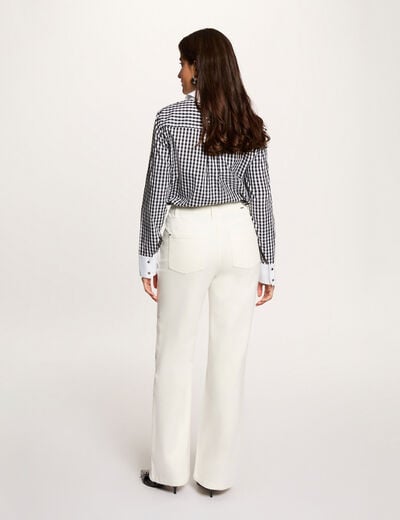 Weit geschnittene 7/8-Jeans weiss damen