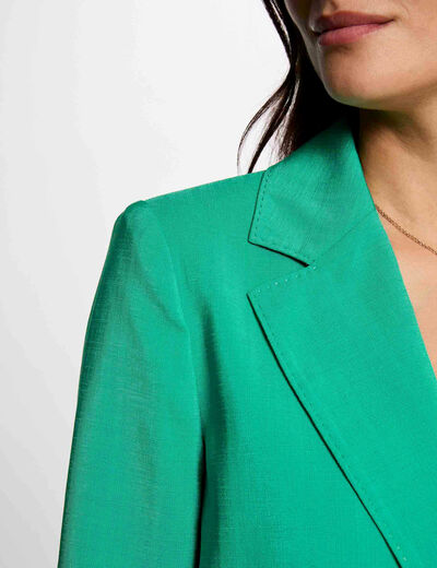 Blazer fluide vert émeraude femme