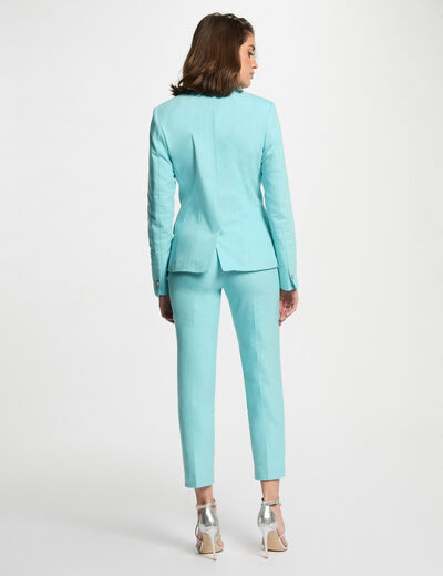 Blazer mit doppelter Knopfleiste himmelblau damen