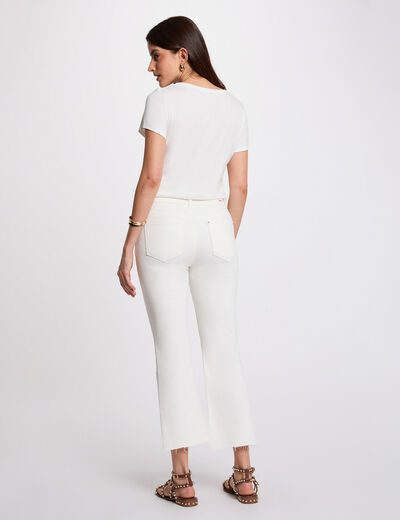 Slim-Jeans, kurz geschnitten weiss damen