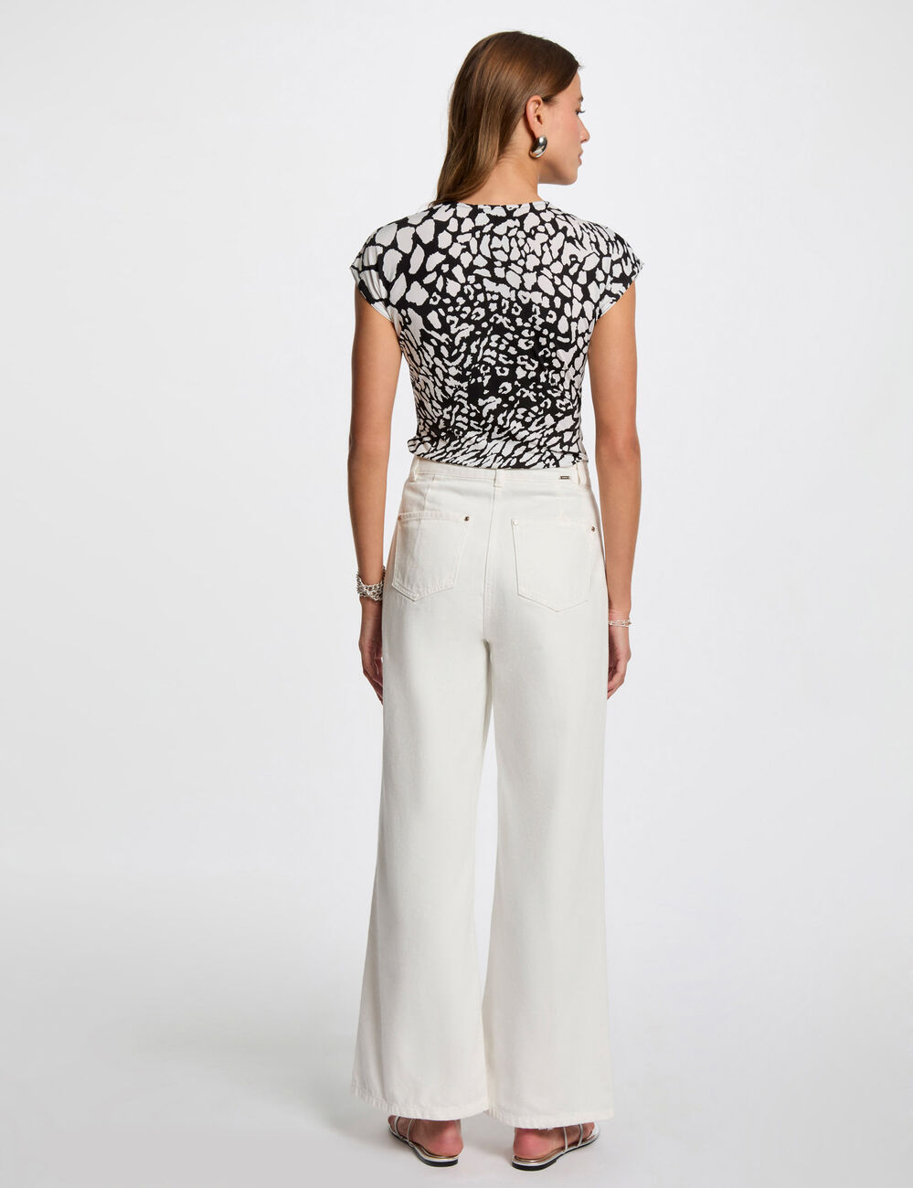 T-shirt manches courtes blanc femme