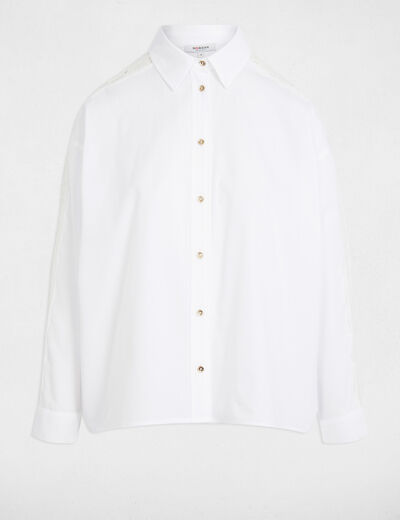 Chemise manches longues blanc femme
