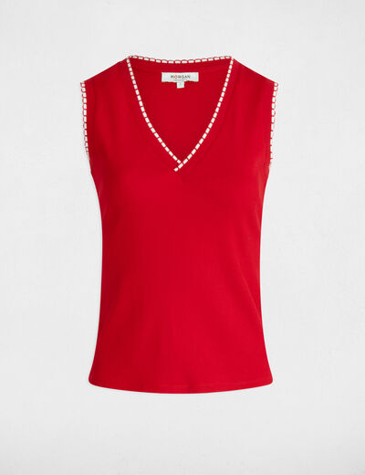 Ärmelloses Tanktop rot damen