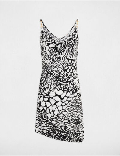 Bedrucktes kurzes eng anliegendes Kleid mehrfarbig damen