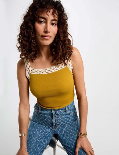 Tanktop senfgelb damen