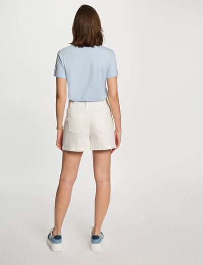 T-shirt mit Aufschrift himmelblau damen