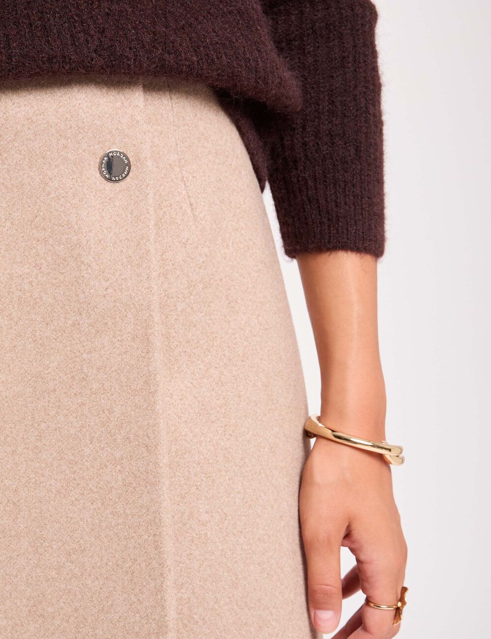 Kurzer Rock mittelbeige damen