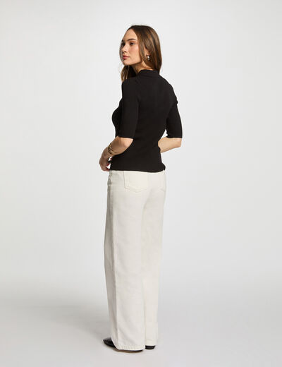 Gilet manches 3/4 noir femme